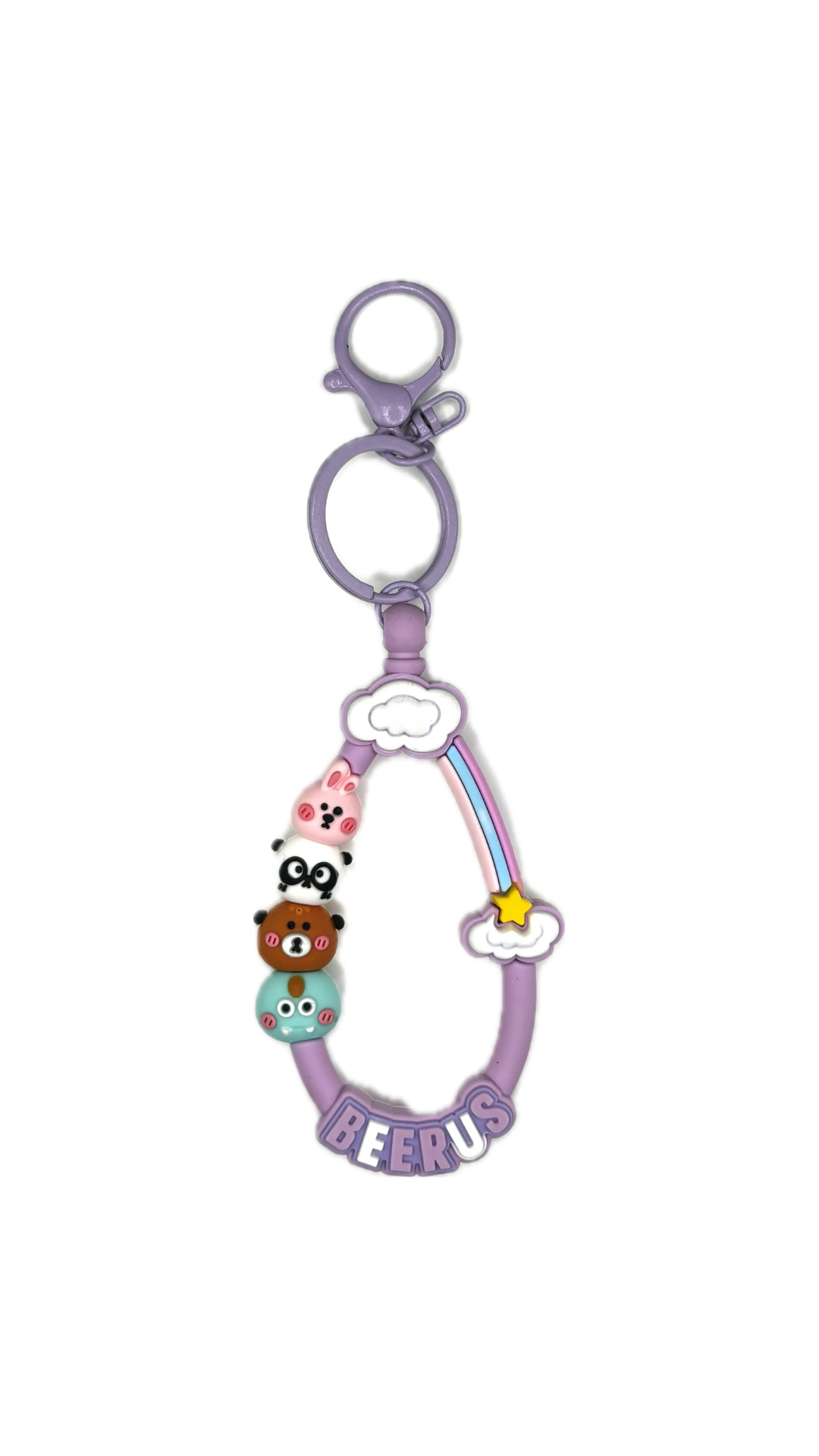 Beerus Rainbow Phone Charm – Lila