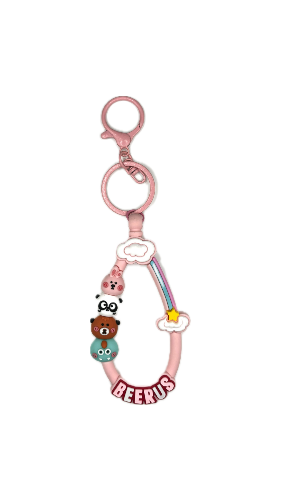 Beerus Rainbow Phone Charm – Pink
