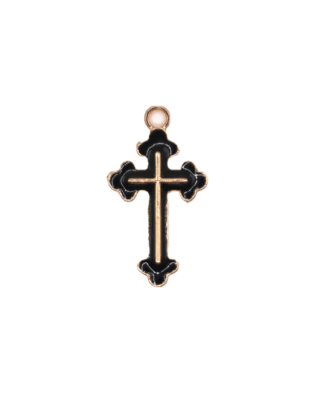 Black Cross Charm