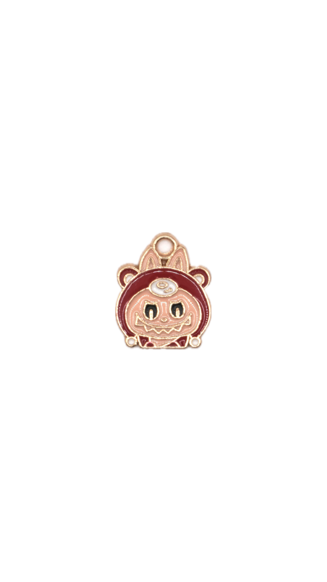Maroon Bear Charm