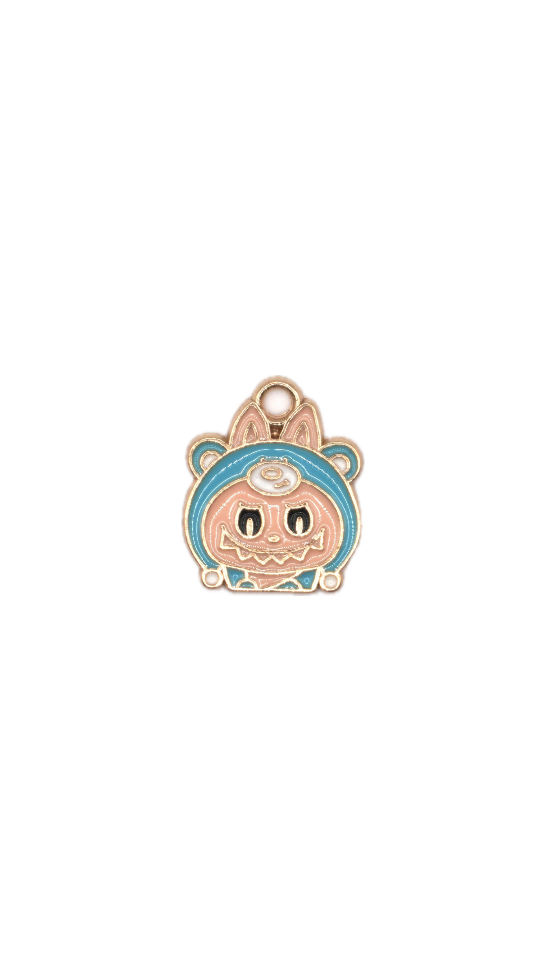 Blauer Bunny Charm mit Pinker Schleife
