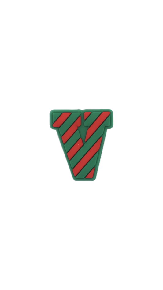 Christmas Letter Charm – V