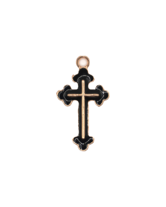 Black Cross Charm
