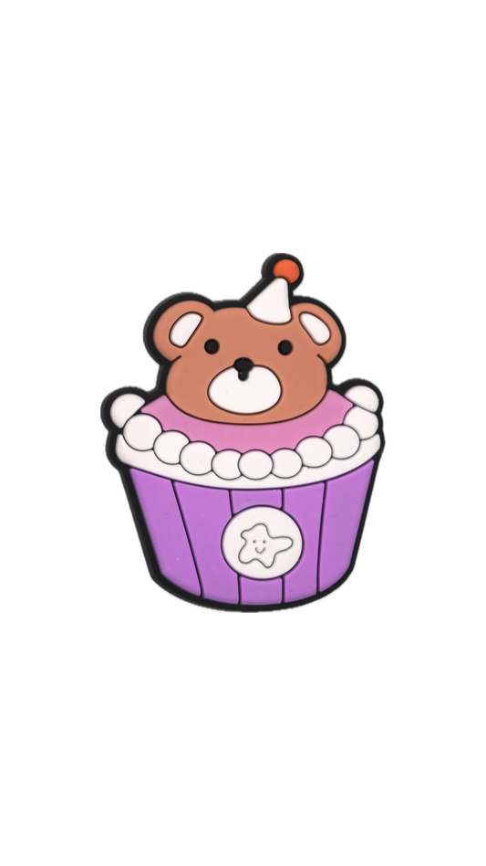 XL Cupcake Bear Charm