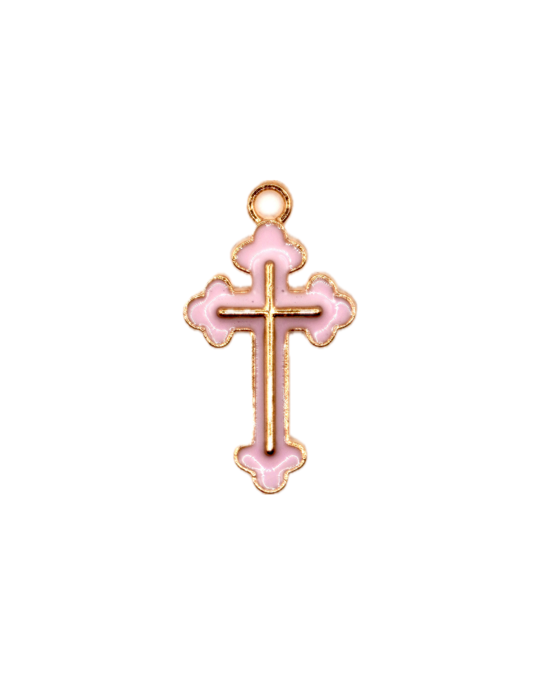Pink Cross Charm