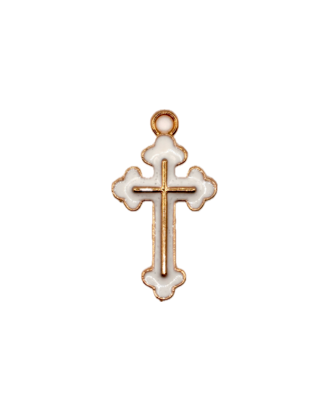 White Cross Charm