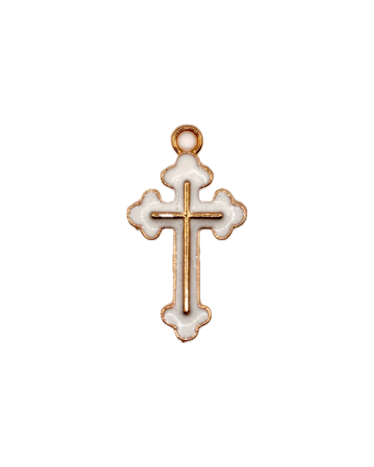White Cross Charm