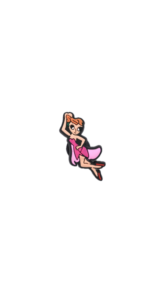 Pink Pin-Up Girl Charm