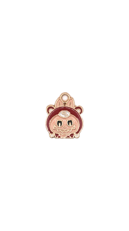 Maroon Bear Charm