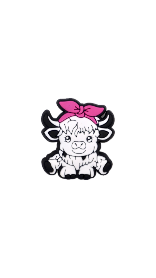 Kuh mit Schleife Charm