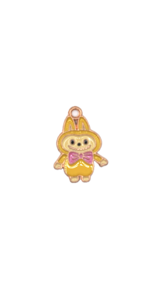 Yellow Bunny Charm mit Pinker Schleife